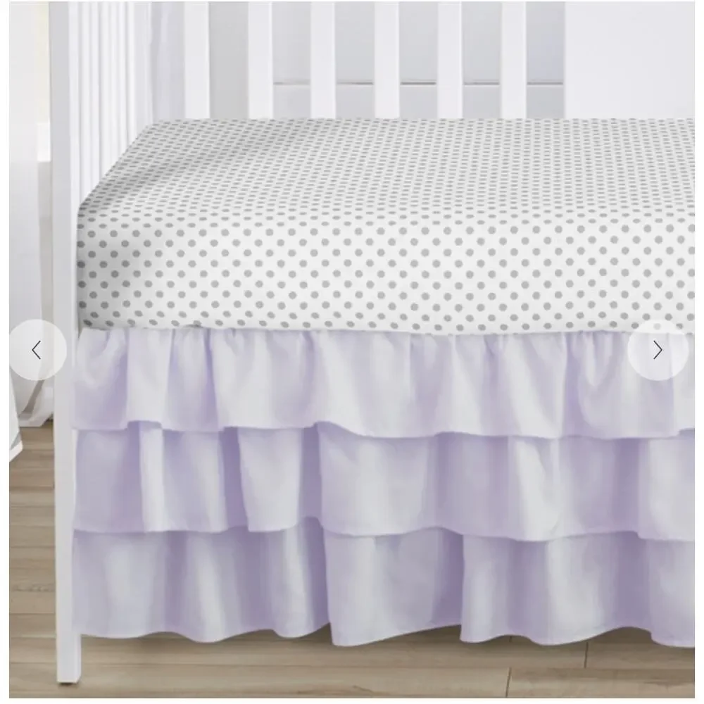 Sweet JoJo Designs Watercolor Floral Lavender Baby Nursery Crib Bedding 4 Piece